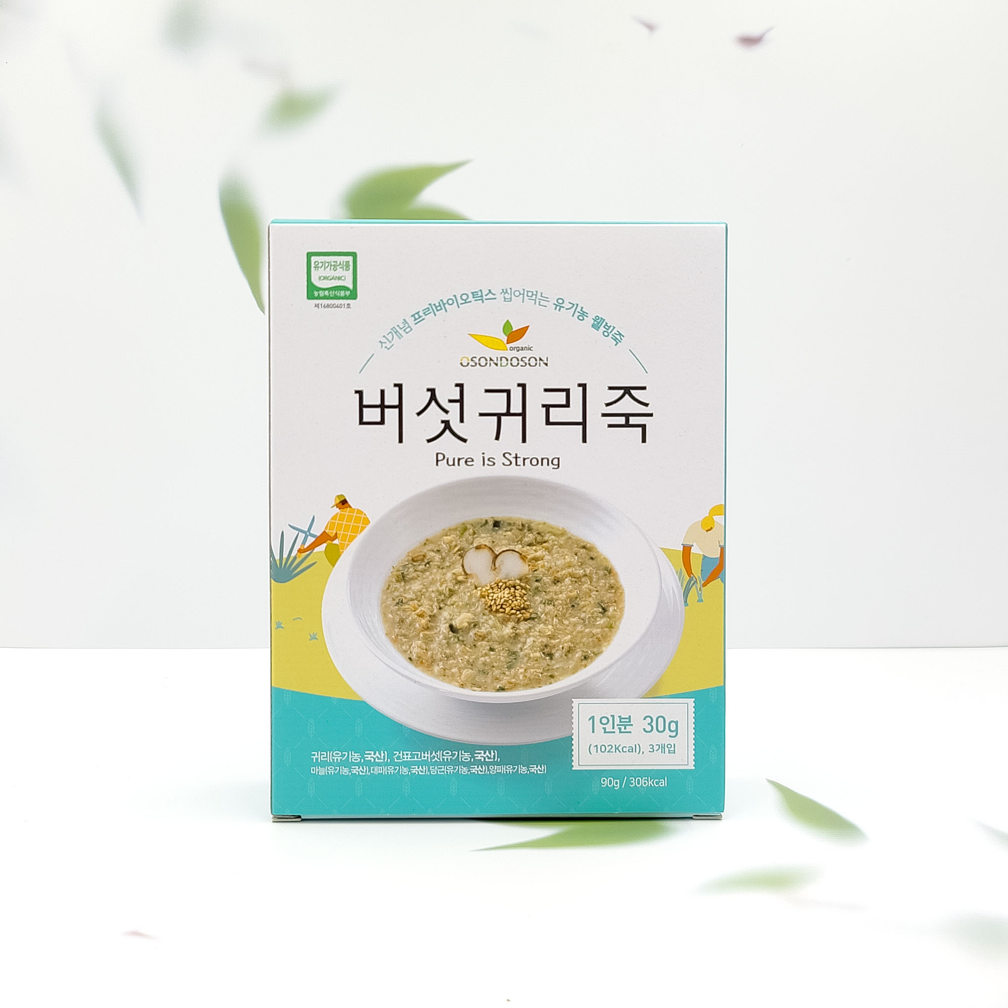 유기농 버섯귀리죽 30g 3팩 / 3분만에 완성