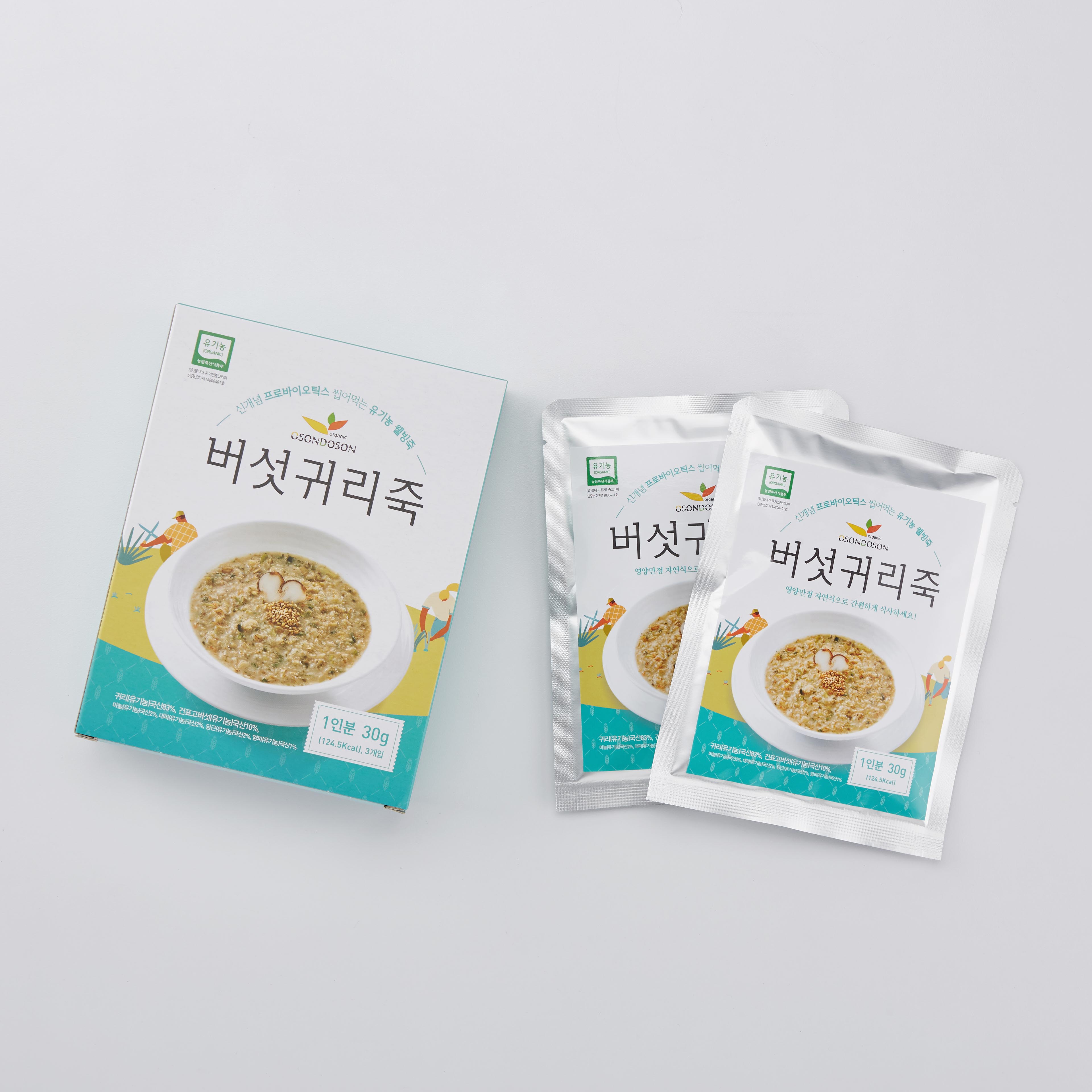 유기농 버섯귀리죽 30g 3팩 / 3분만에 완성