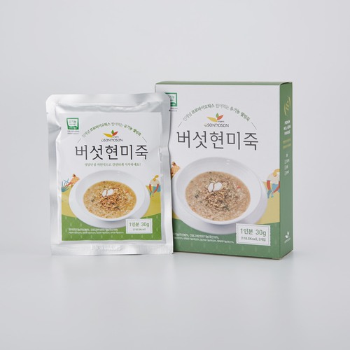 유기농 버섯현미죽 30g 3팩 / 3분만에 완성