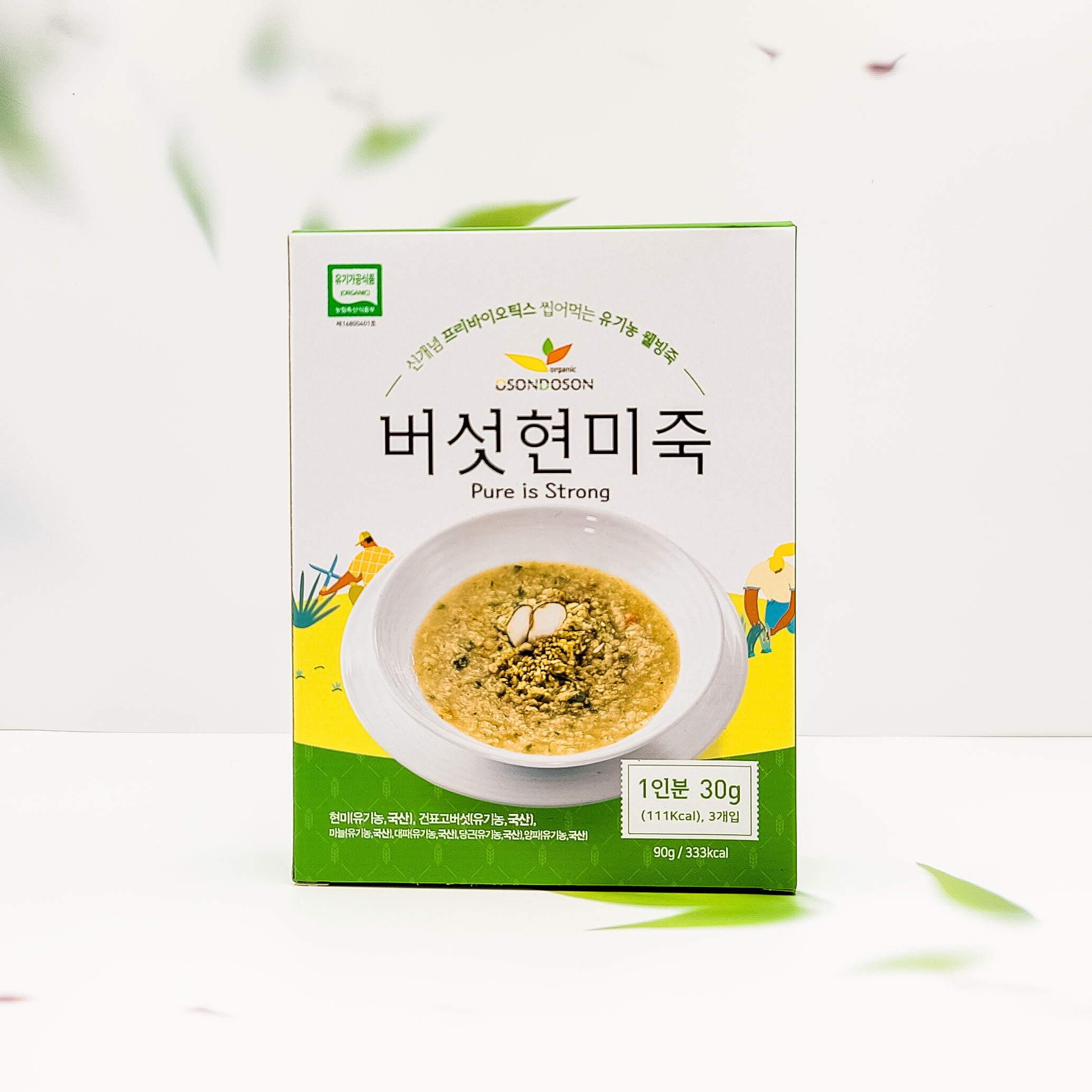 유기농 버섯현미죽 30g 3팩 / 3분만에 완성